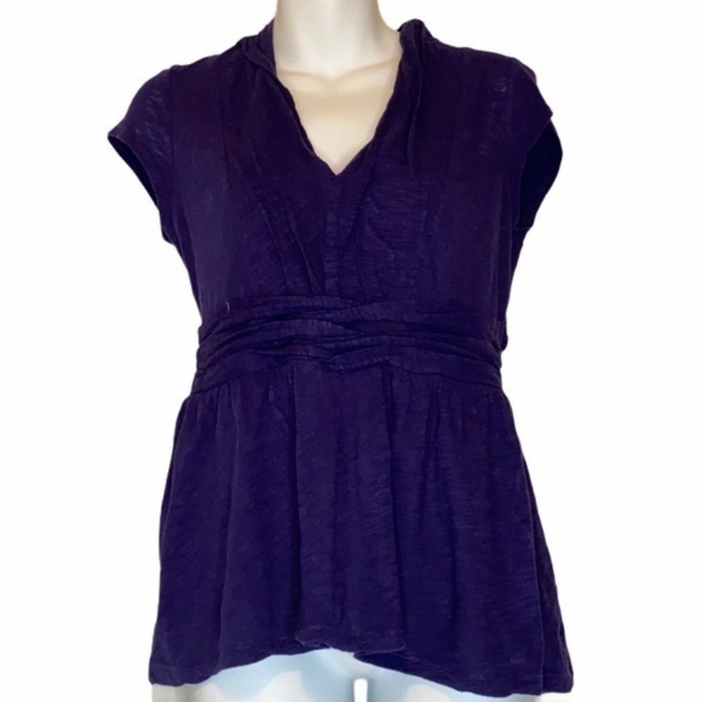 Anthropologie Deletta Fit & Flare Purple Top